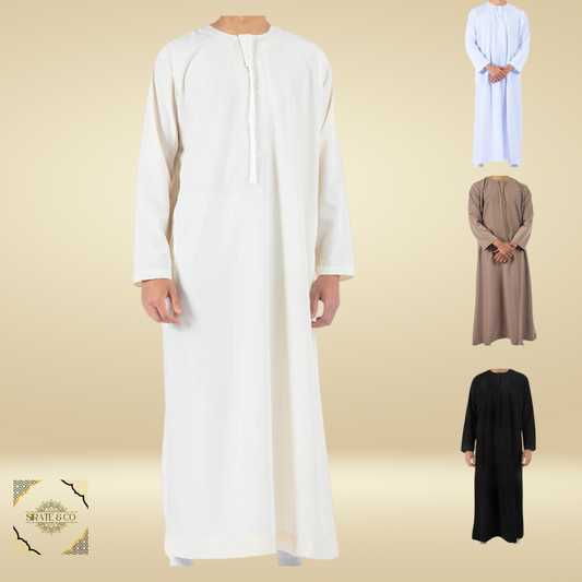 Qamis Émirati Beige – Élégance et Sobriété