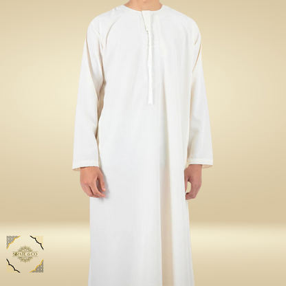 Qamis Émirati Beige – Élégance et Sobriété