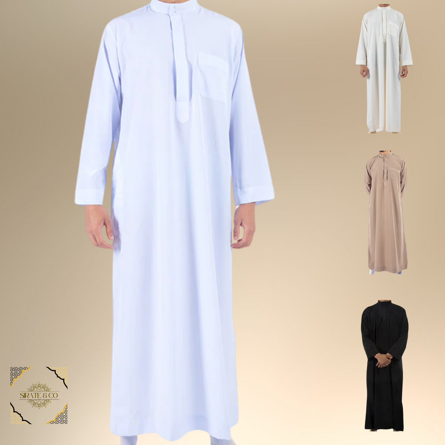 Qamis Classique Blanc – Élégance et Simplicité