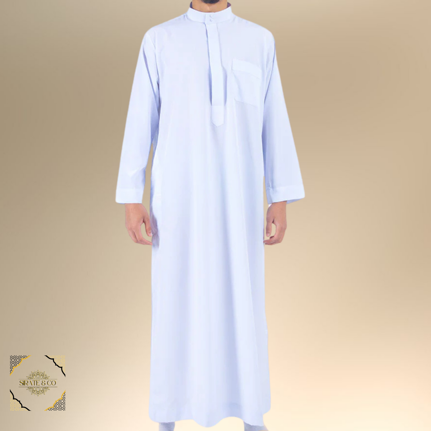 Qamis Classique Blanc – Élégance et Simplicité